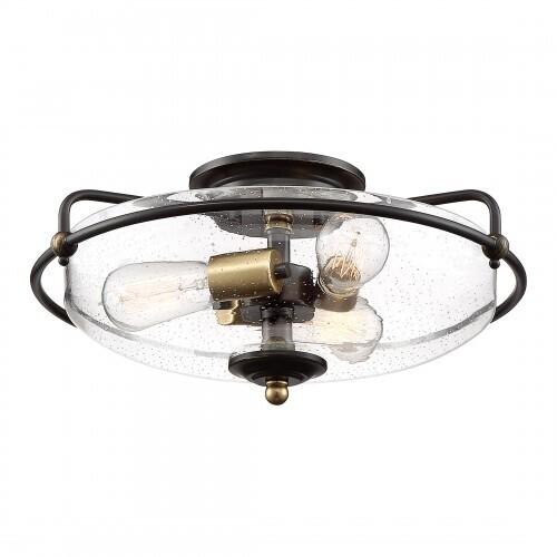 Quoizel GFC1617PN Griffin Flush mount 17"d palladian bronze Flush Mount