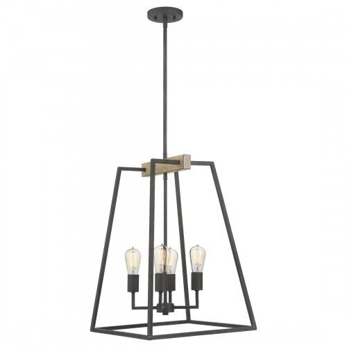 Quoizel BRT5204GK Brockton Foyer 4 light grey ash Pendant