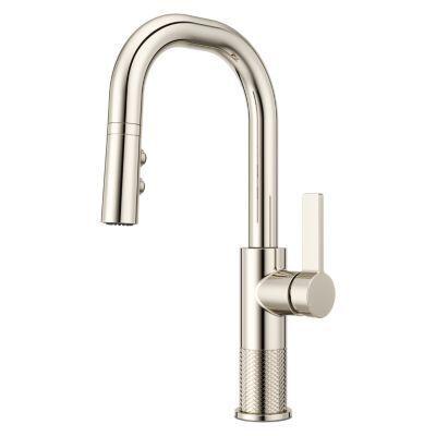 Pfister Polished Nickel 1-handle Pull-down Bar/prep Kitchen Faucet GT572-MTD