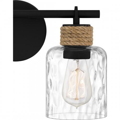 Quoizel BTC8614MBK Baltic Bath 2 lights matte black. Bath Light