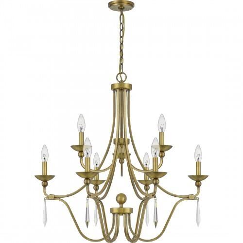Quoizel JOU5032AB Joules Chandelier 9 light aged brass Chandelier