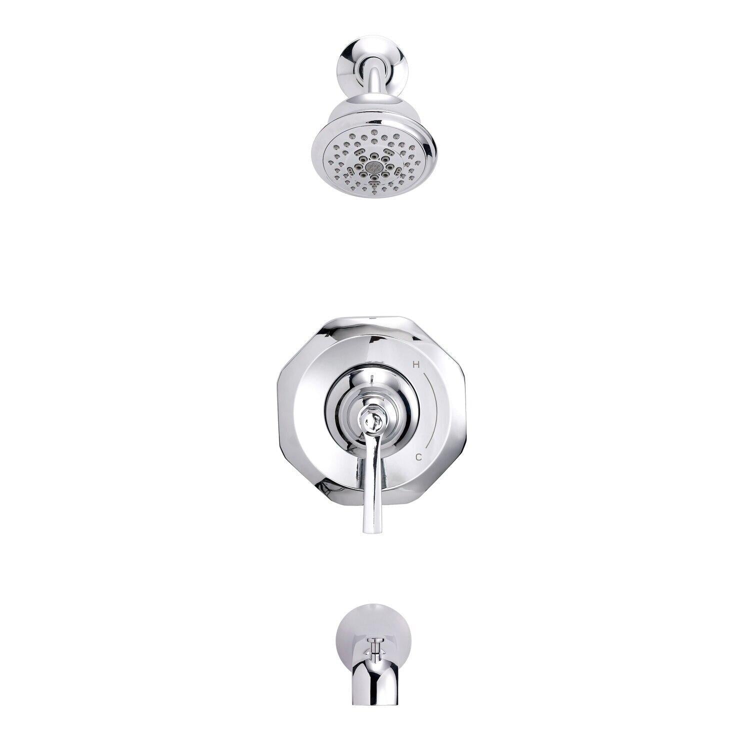 Gerber D501028TC Chrome Draper Tub & Shower Trim Kit, 1.75GPM