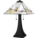 Quoizel TF16146MBK Tiffany Table lamp tiffany 2 lights matte black Table Lamp