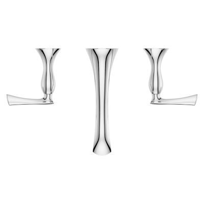 Pfister Polished Chrome 2-handle Wall Mount Bathroom Faucet LG49-RH4C