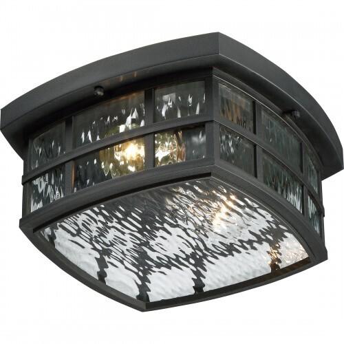 Quoizel SNN1612K Stonington Outdoor flushmount mystic black Outdoor Lantern