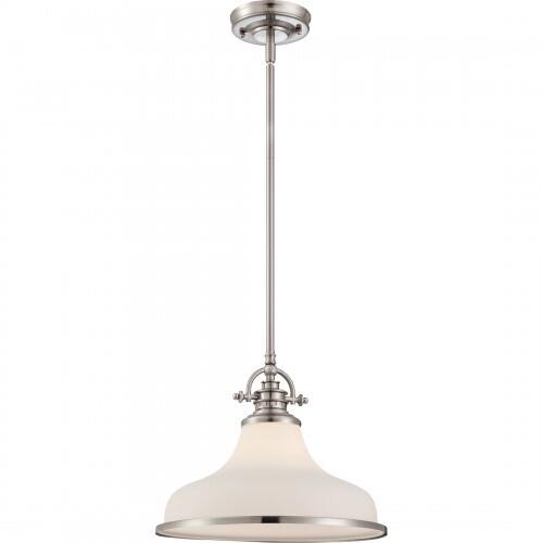 Quoizel GRT2814BN Grant Pendant brsh nikl 1lt Pendant