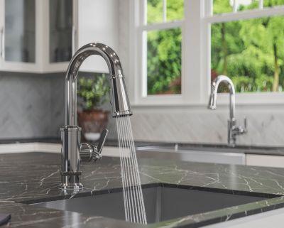 Pfister Polished Chrome 1-handle Pull-down Bar/prep Kitchen Faucet GT572-TDC