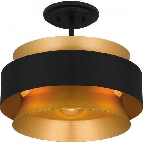 Quoizel QSF5570EK Quoizel Semi-Flush Mount Semiflush 3 lights earth black Semi-Flush Mount