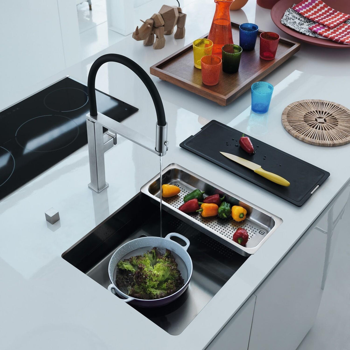 FRANKE CEN-SP-304 Centinox 19.7-inch Semi-Pro Kitchen Faucet in Stainless Steel In Stainless Steel