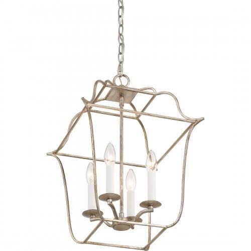 Quoizel GLY5204CS Gallery Foyer 4lt century silver leaf Pendant