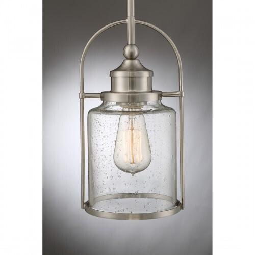 Quoizel QPP2781BN Payson Mini pendant brushed nickel 6.5"d Mini Pendant