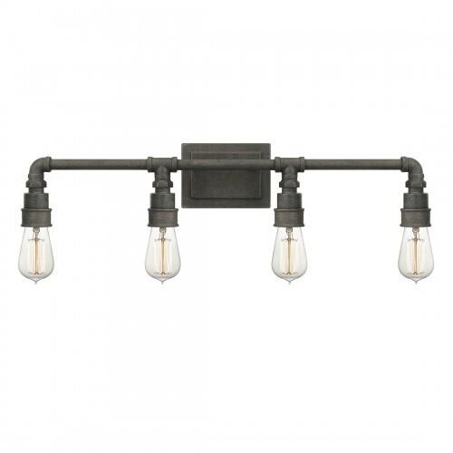 Quoizel SQR8604RK Squire Bath fixture 4 light rustic black Bath Light