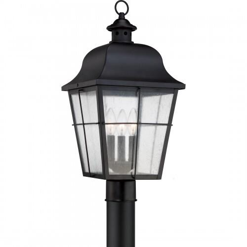 Quoizel MHE9010K Millhouse Outdoor post mystic blck Outdoor Lantern