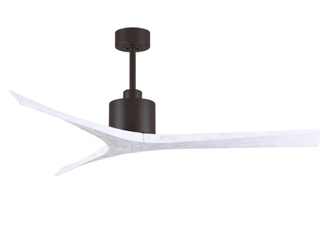Matthews Fan MW-TB-MWH-60 Mollywood 6-speed contemporary ceiling fan in Textured Bronze finish with 60” solid matte white wood blades