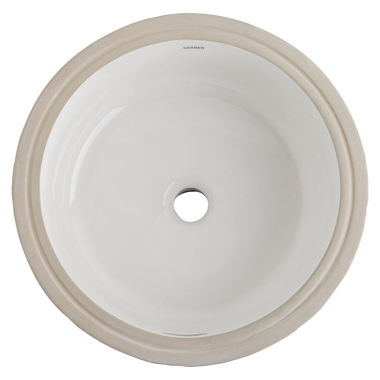 Gerber G0013740 White Luxoval Round Undercounter Bathroom Sink