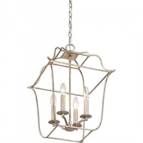 Quoizel GLY5204CS Gallery Foyer 4lt century silver leaf Pendant