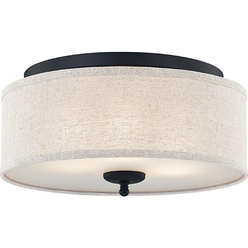 Quoizel BLA1616MBK Blanche Flush mount 3 lights matte black Flush Mount
