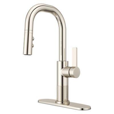 Pfister Polished Nickel 1-handle Pull-down Bar/prep Kitchen Faucet GT572-MTD