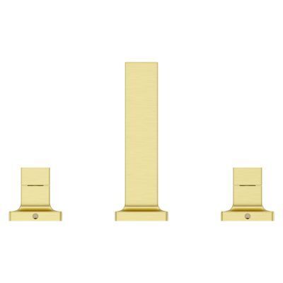 Pfister Brushed Gold 2-handle 8 Widespread Square Spout Bath Faucet LG49-VRV2BG