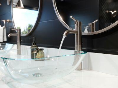 Pfister Brushed Nickel Contempra Single Handle Vessel Faucet LG40-NK00