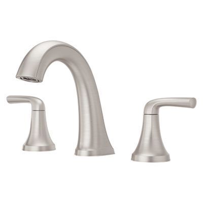 Spot Defense Brushed Nickel 2-handle 8" Widespread Bathroom Faucet LG49-MCA0GS