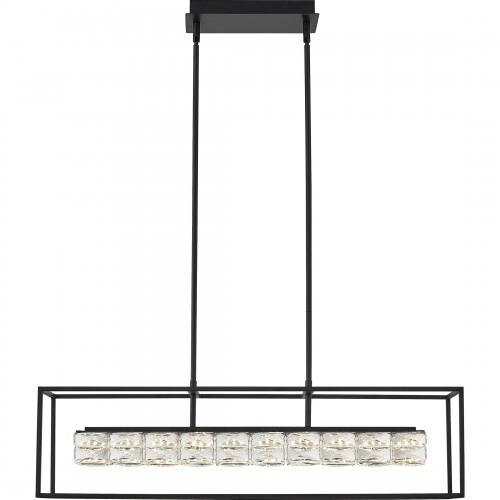 Quoizel PCDZ136MBK Dazzle Linear chandelier led light matte black Island Light