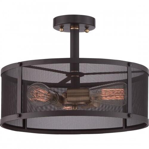 Quoizel UST1716WT Union Station Semi flush western bronze Semi-Flush Mount