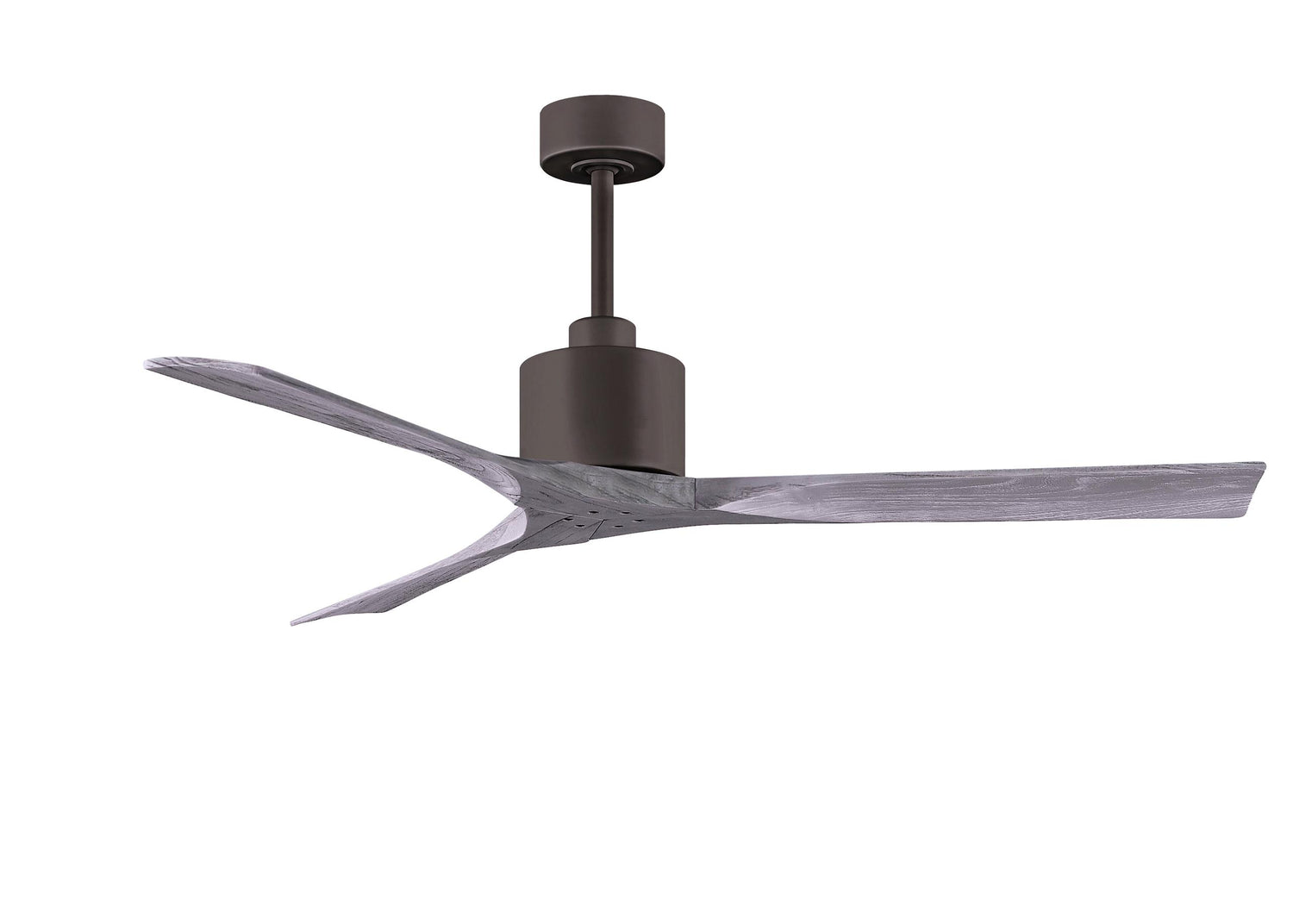 Matthews Fan NK-TB-BW-60 Nan 6-speed ceiling fan in Textured Bronze finish with 60” solid barn wood tone wood blades