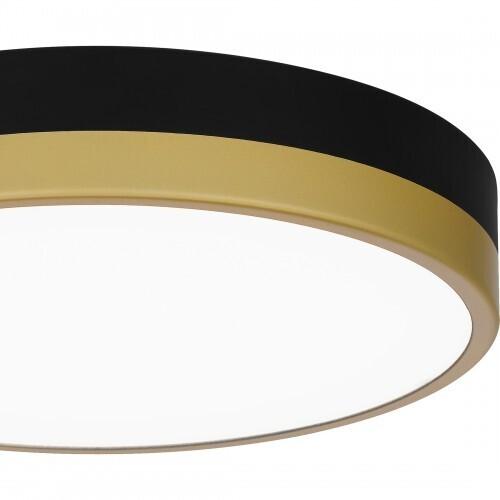 Quoizel WLN1611MBKG Weldin Flush mount led matte black gold Flush Mount