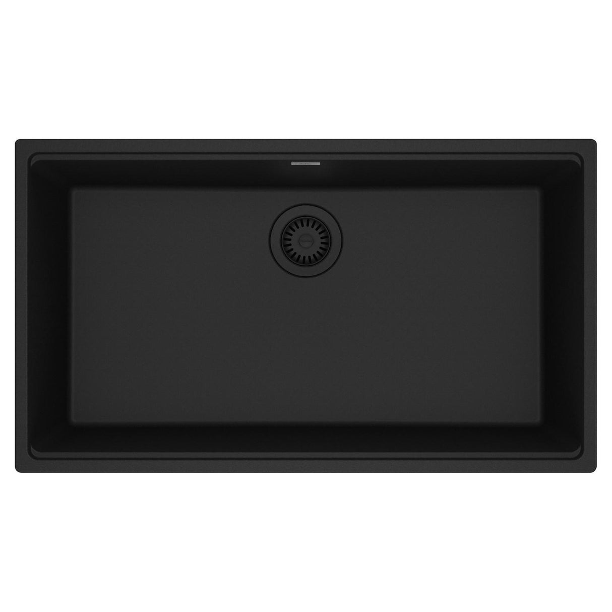 FRANKE MAG11031-MBK Maris Undermount 33-in x 18.94-in Granite Single Bowl Kitchen Sink in Matte Black In Matte Black