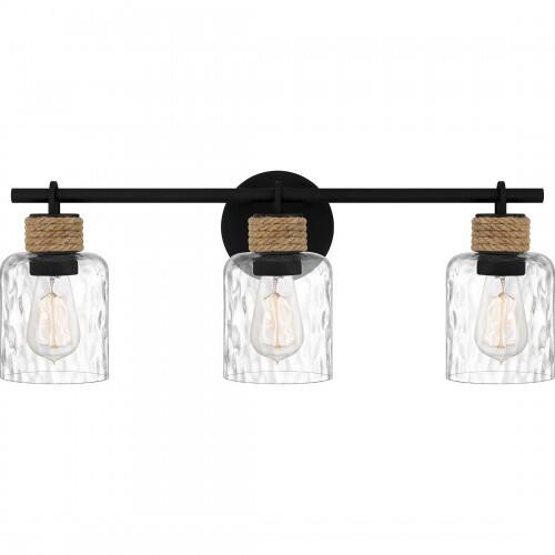 Quoizel BTC8624MBK Baltic Bath 3 lights matte black. Bath Light