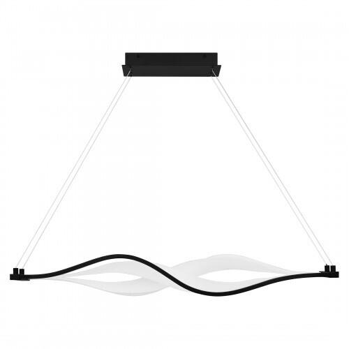 Quoizel PCSTG138MBK Saratoga Linear chandelier led light matte black Island Light