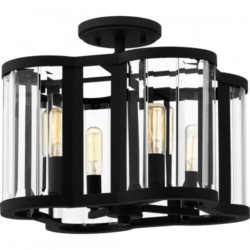 Quoizel QSF6193MBK Quoizel Semi-Flush Mount Semi flush 4 lights matte black Semi-Flush Mount