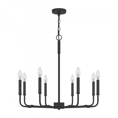 Quoizel ABR5028MBK Abner Chandelier 8 light matte black Chandelier