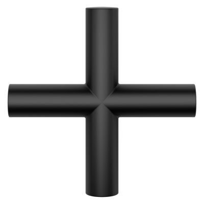Pfister Matte Black Single Cross Handle for Slide Bar Kit HHL-G16TNTB