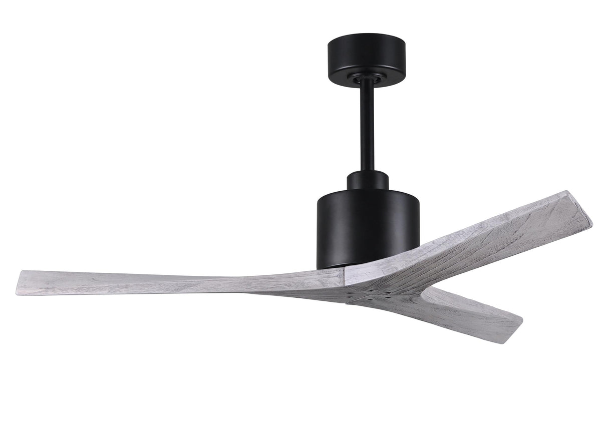 Matthews Fan MW-BK-BW-52 Mollywood 6-speed contemporary ceiling fan in Matte Black finish with 52” solid barn wood tone blades
