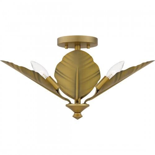 Quoizel BAY1718AB Bayley Semi flush 4 lights aged brass Semi-Flush Mount