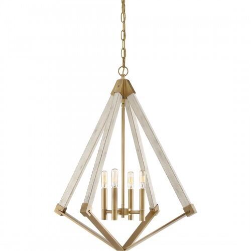 Quoizel VP5204WS Viewpoint Foyer 4lt weathered brass Pendant