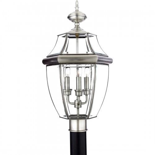Quoizel NY9043P Newbury Outdoor post pewter 3l Outdoor Lantern