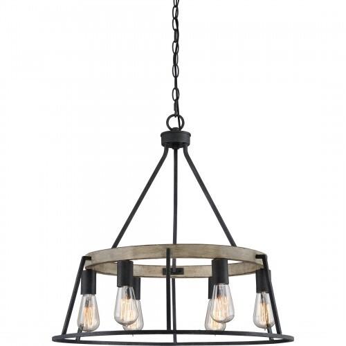 Quoizel BRT5006GK Brockton 6 light chandelier grey ash Chandelier