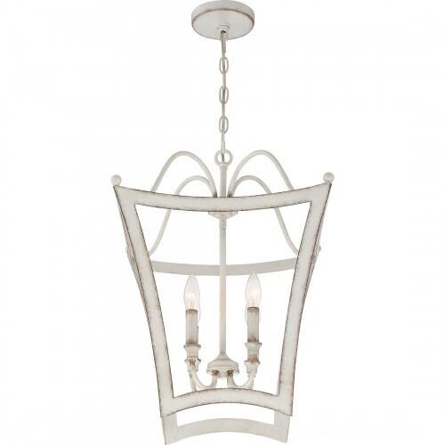 Quoizel SUM5216AWH Summerford Foyer 4 light antique white Pendant