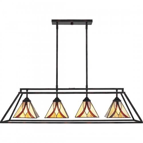 Quoizel TFAS442VA Asheville Linear chandelier 4 light valiant bronze Island Light