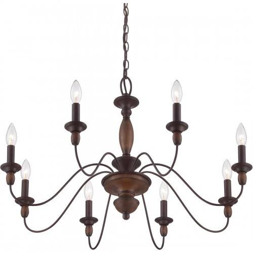 Quoizel HK5008TC Holbrook Chandelier tuscan brown 8lts Chandelier