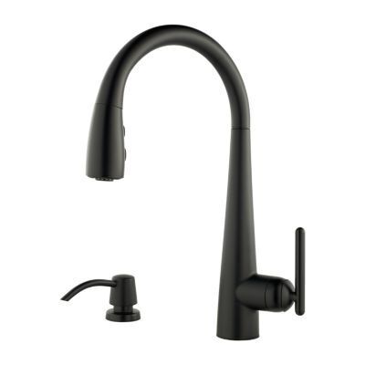 Pfister Black Lita Pull-down Kitchen Faucet GT529-SMB