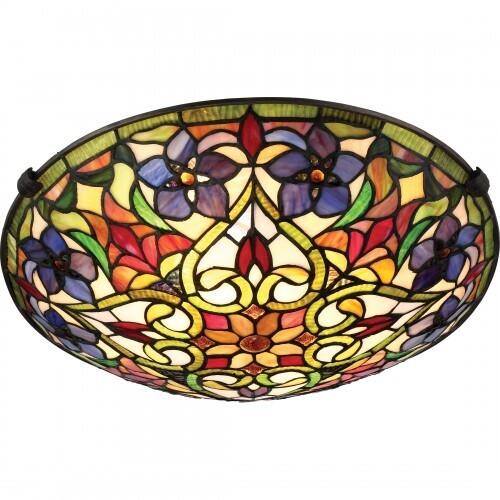 Quoizel TFVT1617VB Violets Floating flush mount tiffany 17"d Flush Mount