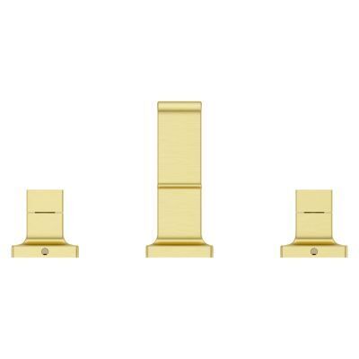 Pfister Brushed Gold 2-handle 8 Widespread Ribbon Spout Bath Faucet LG49-VRV1BG