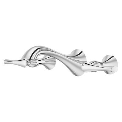 Pfister Polished Chrome 2-handle Wall Mount Bathroom Faucet LG49-RH4C
