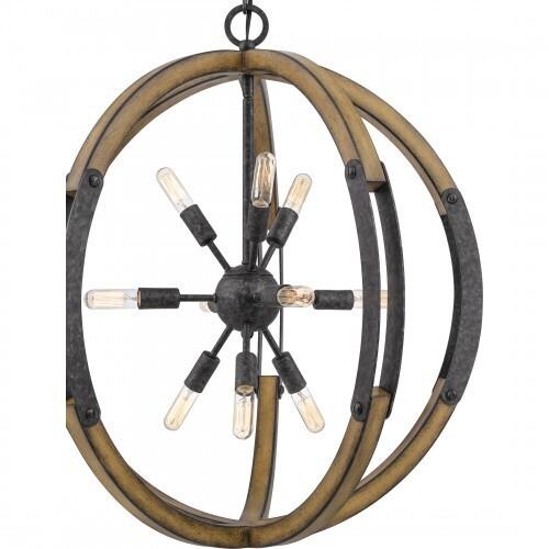 Quoizel QOP5181OK Babaton Pendant 10 light old black finish Pendant