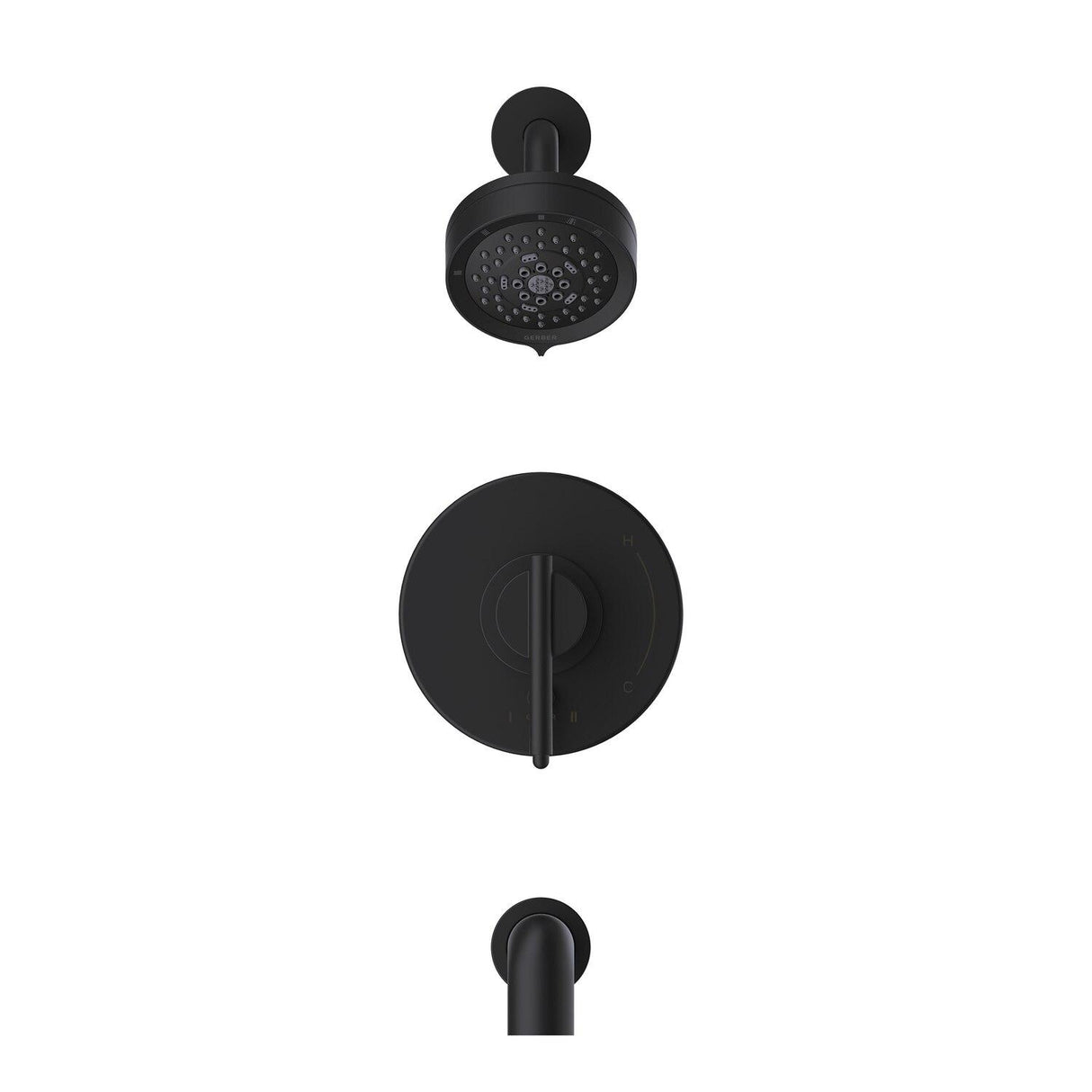 Gerber D511058BBTC Brushed Bronze Parma Tub & Shower Trim Kit, 1.75GPM