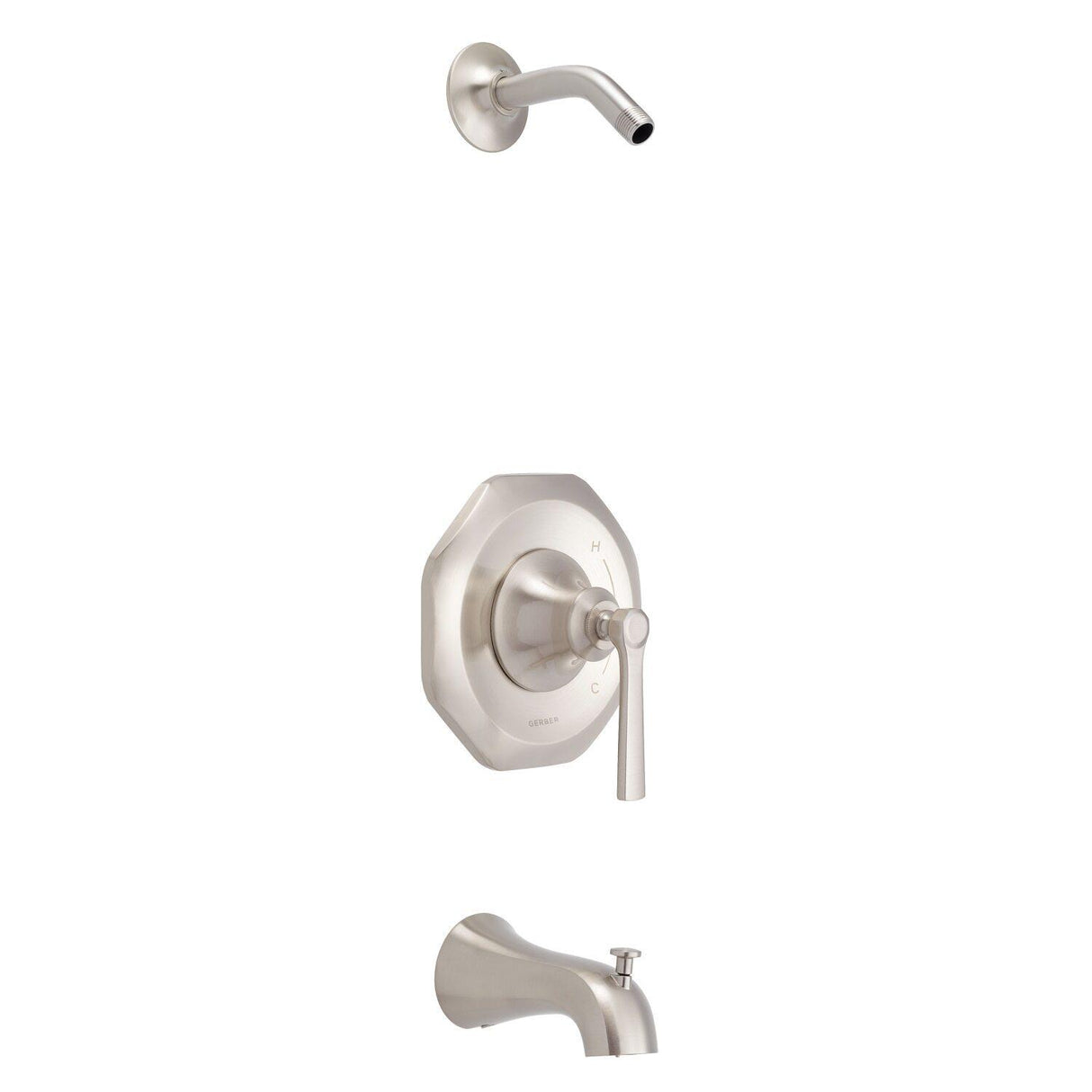 Gerber D500028LSTC Chrome Draper Tub & Shower Trim Kit, Without Showerhead